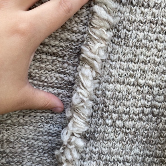 Cocogío Made in Italy Tan Acrylic Wool/Alpaca Knitted Open Front Cardigan - Picture 3 of 9